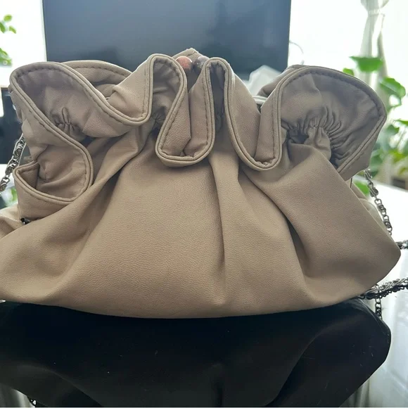 Call It Spring Tan Ruffle Shoulder Bag - Picture 7 of 9